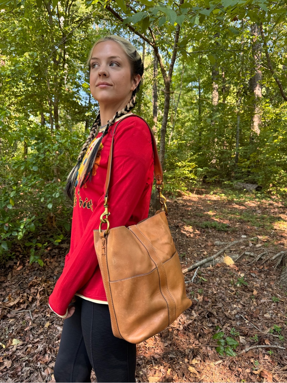 Frye Cognac Leather Hobo Shoulder Bag
